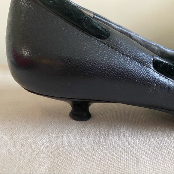 Cole Haan Black Patent Leather Kitten Heel Pumps - Picture 2 of 8